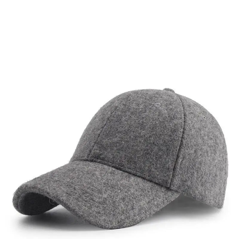 Casquette de baseball en laine unisexe — chapeau d'hiver épais et chaud (v2)