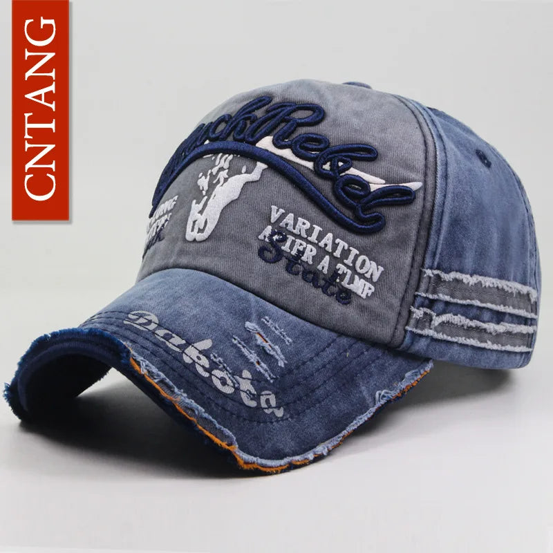 CNTANG Summer Fashion Vintage Baseball Cap Casual Washed Cotton Snapback Embroidery Caps For Men Women Fashion Hat Unisex Gorras