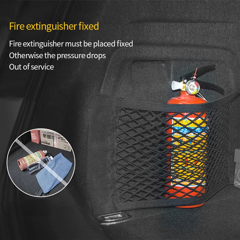 Sac de rangement pour coffre de voiture, filets en maille de Nylon, organisateur de coffre arrière de voiture, corde élastique, support de filet pour bagages, fournitures de véhicule de poche