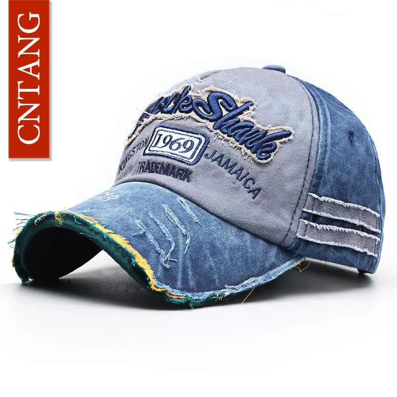 CNTANG Summer Fashion Vintage Baseball Cap Casual Washed Cotton Snapback Embroidery Caps For Men Women Fashion Hat Unisex Gorras