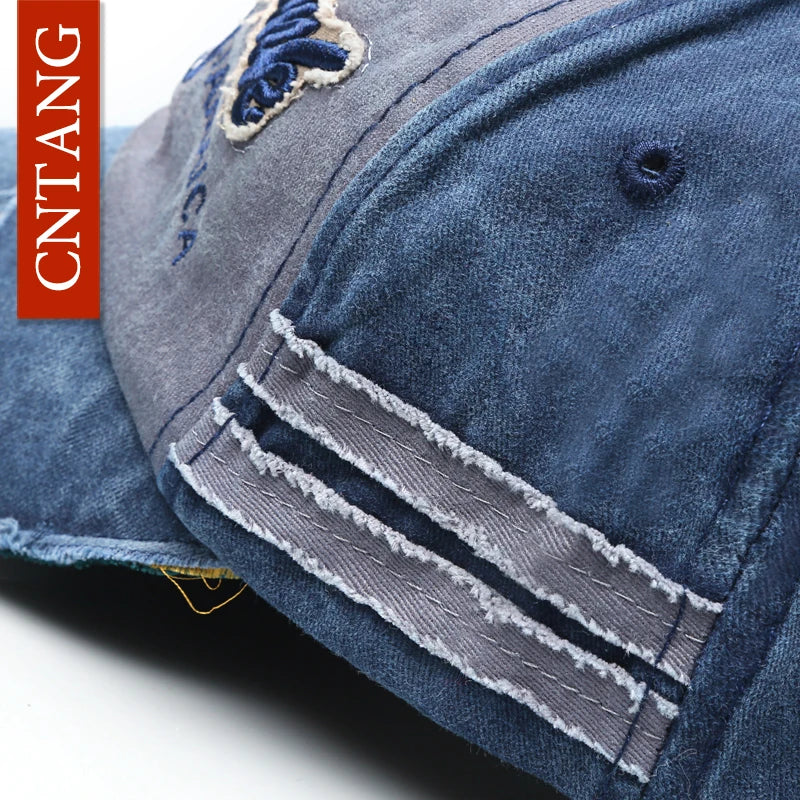 CNTANG Summer Fashion Vintage Baseball Cap Casual Washed Cotton Snapback Embroidery Caps For Men Women Fashion Hat Unisex Gorras