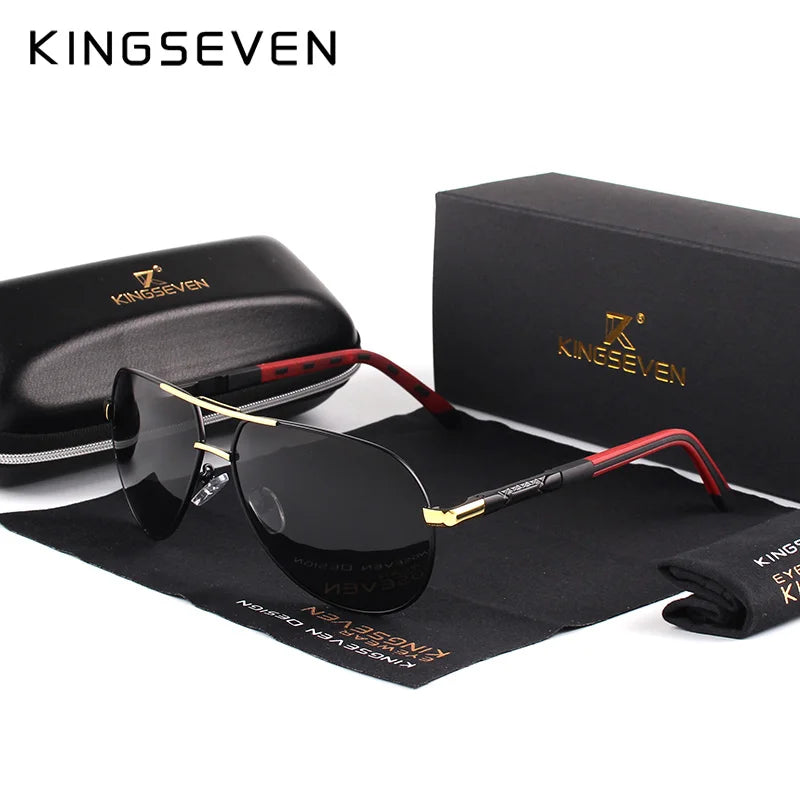 Lunettes de soleil homme vintage aluminium polarisées — classique, revêtement miroir, conduite