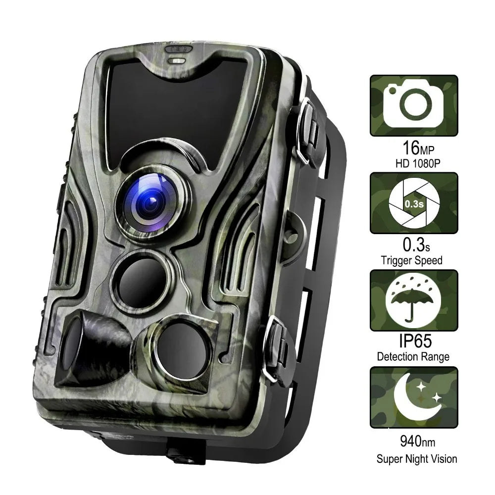 Caméra de chasse HC801A 20MP 1080P, surveillance de la faune, étanche IP65, capteur PIR, caméra de suivi pour la sécurité extérieure
