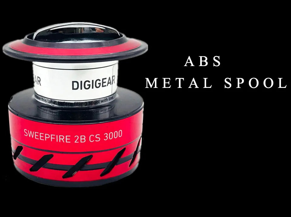 Daiwa-Moulinet de pêche Spinning SWEEPFIRE CS, 1500-5000 ABS Metail Spool, 2-8kg Power Hard Gear