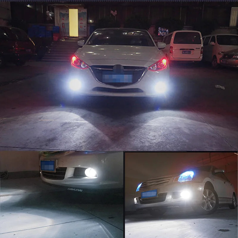 Feu LED H4 Hi/Lo 12V Antibrouillard Voiture — 12 SMD 3030 Ambre Rouge Blanc 2 Pièces