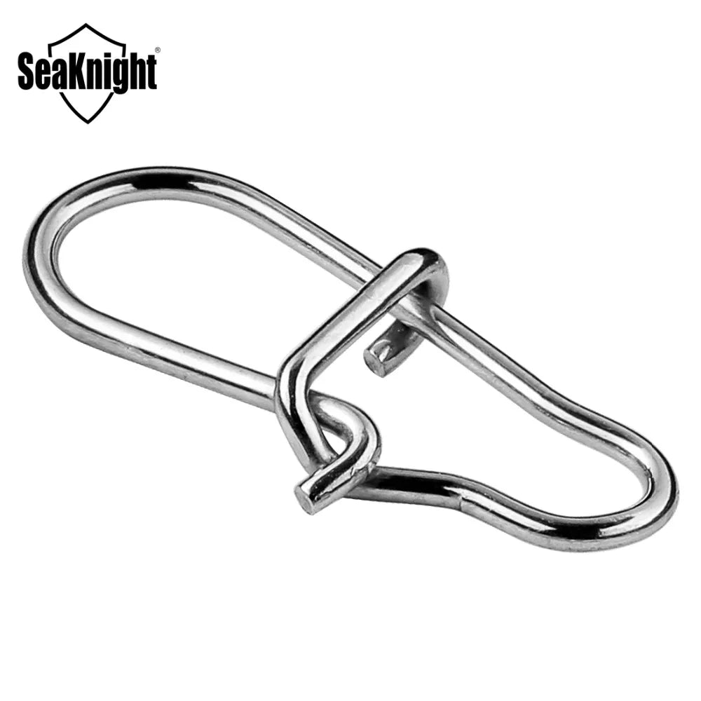 Connecteurs de Pêche SeaKnight 50 Pièces — Émerillons Inox & Mousquetons