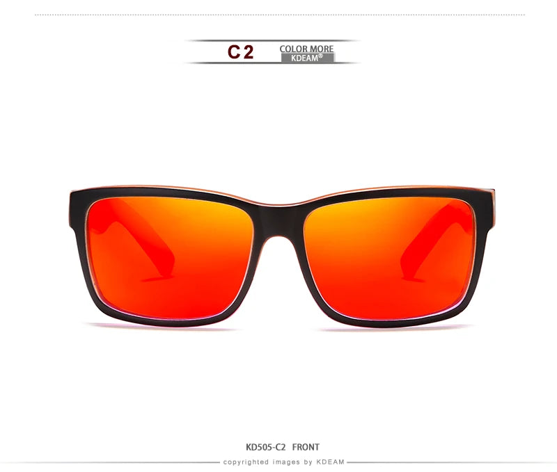 Lunettes de soleil sport polarisées — couleurs choquantes, conduite extérieur, photochromiques, avec boîte