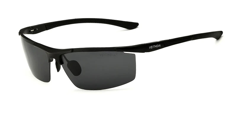 Lunettes de soleil homme aluminium magnésium polarisées UV400 — revêtement miroir, extérieur