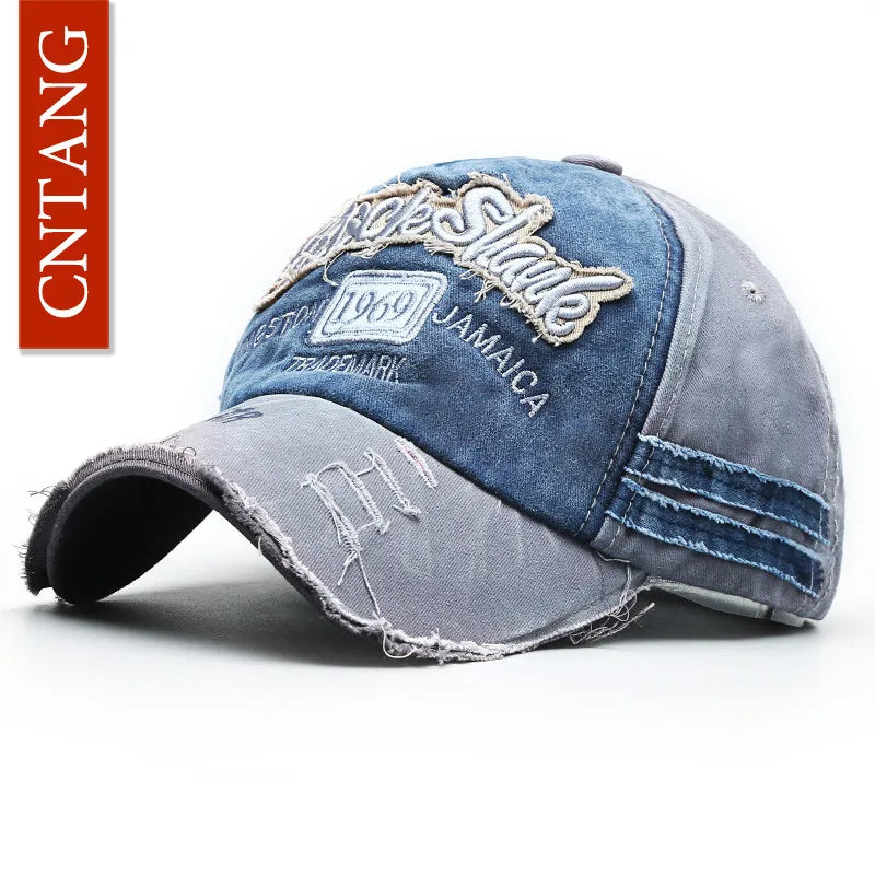 CNTANG Summer Fashion Vintage Baseball Cap Casual Washed Cotton Snapback Embroidery Caps For Men Women Fashion Hat Unisex Gorras