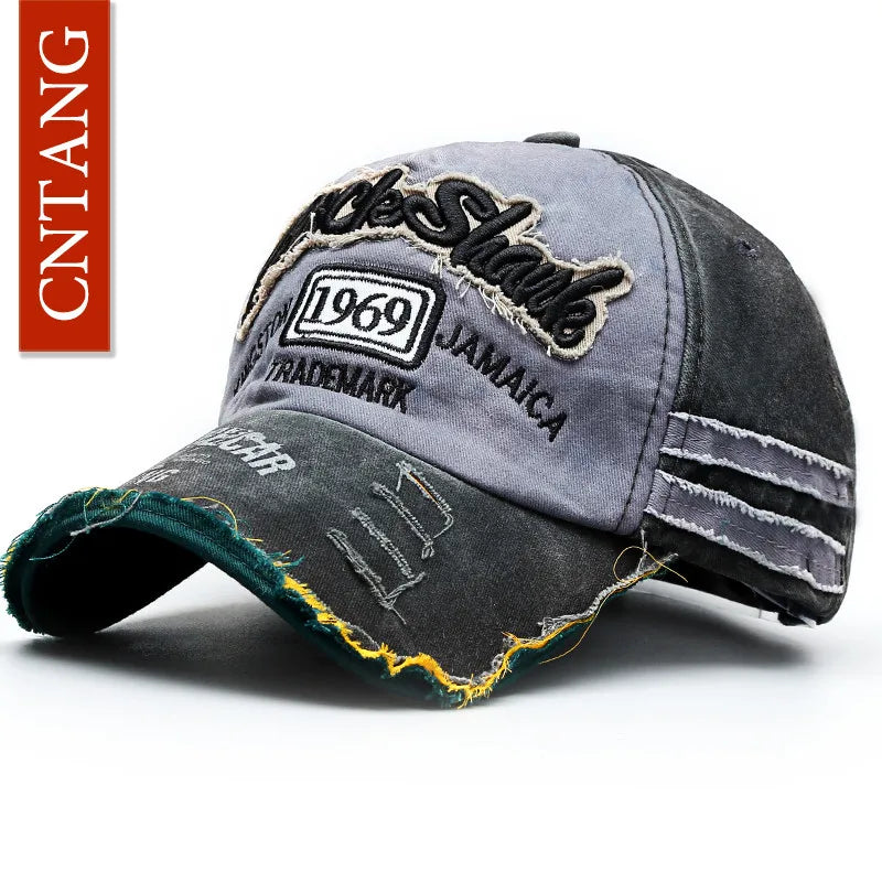 CNTANG Summer Fashion Vintage Baseball Cap Casual Washed Cotton Snapback Embroidery Caps For Men Women Fashion Hat Unisex Gorras