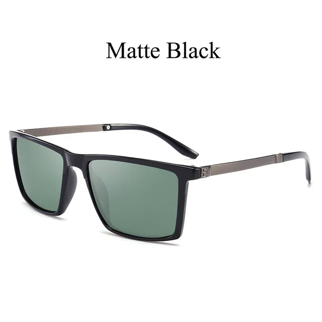 Psacss Men's Polarized Square Sunglasses, Driving Sun Glasses, Premium, Retro, UV400