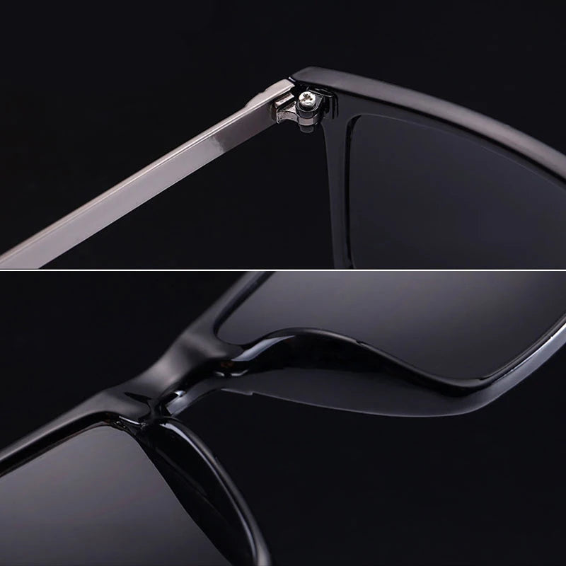 Psacss Men's Polarized Square Sunglasses, Driving Sun Glasses, Premium, Retro, UV400