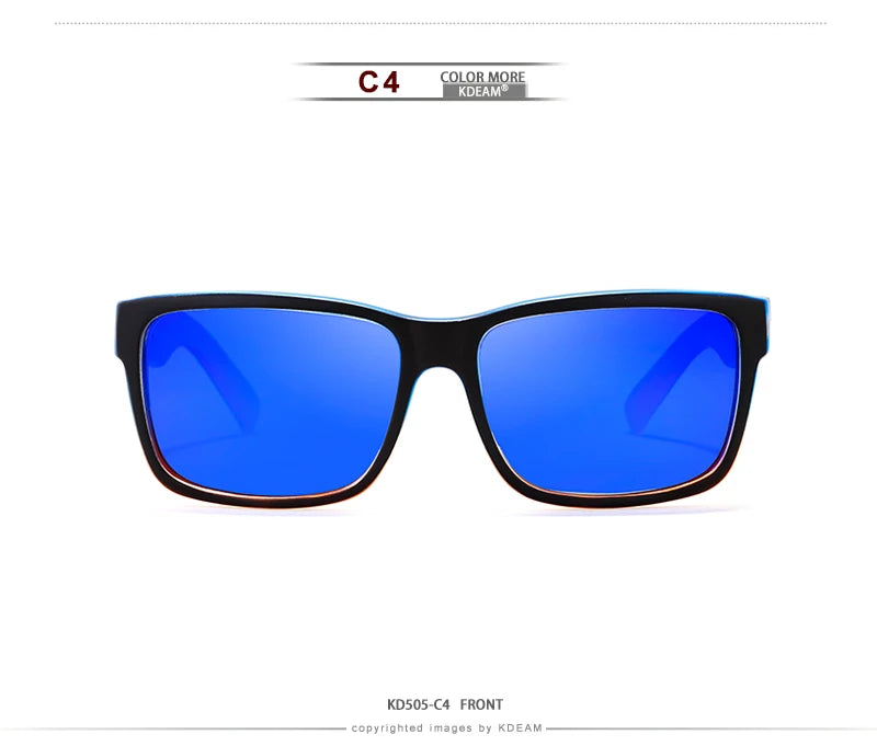 Lunettes de soleil sport polarisées — couleurs choquantes, conduite extérieur, photochromiques, avec boîte