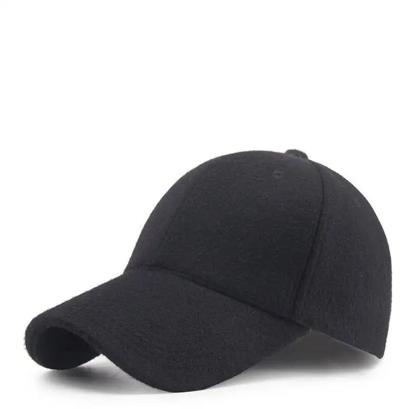 Casquette de baseball en laine unisexe — chapeau d'hiver épais et chaud (v2)