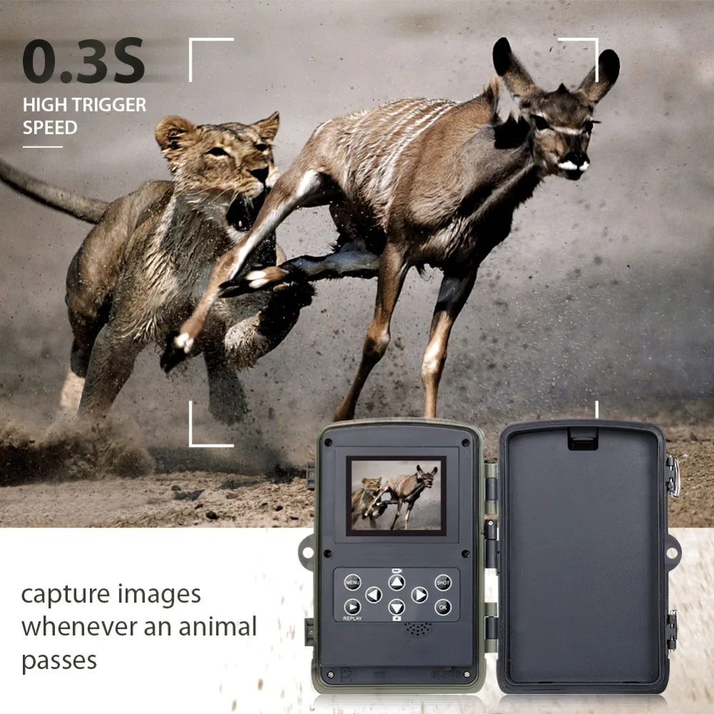Caméra de chasse sans fil HC801A 20MP 1080P avec vision nocturne, étanche IP65, vitesse de déclenchement de 0,3s, pour la surveillance de la faune et les pièges photo