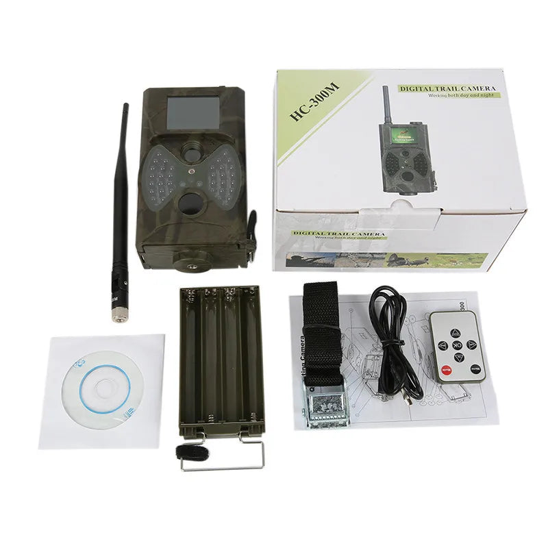 Caméra de chasse à vision nocturne 16MP 2G MMS SMS SMTP HC300M Cellulaire Étanche Sans Fil Piège Photo de Surveillance