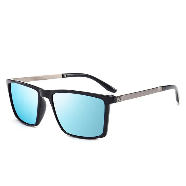 Psacss Men's Polarized Square Sunglasses, Driving Sun Glasses, Premium, Retro, UV400