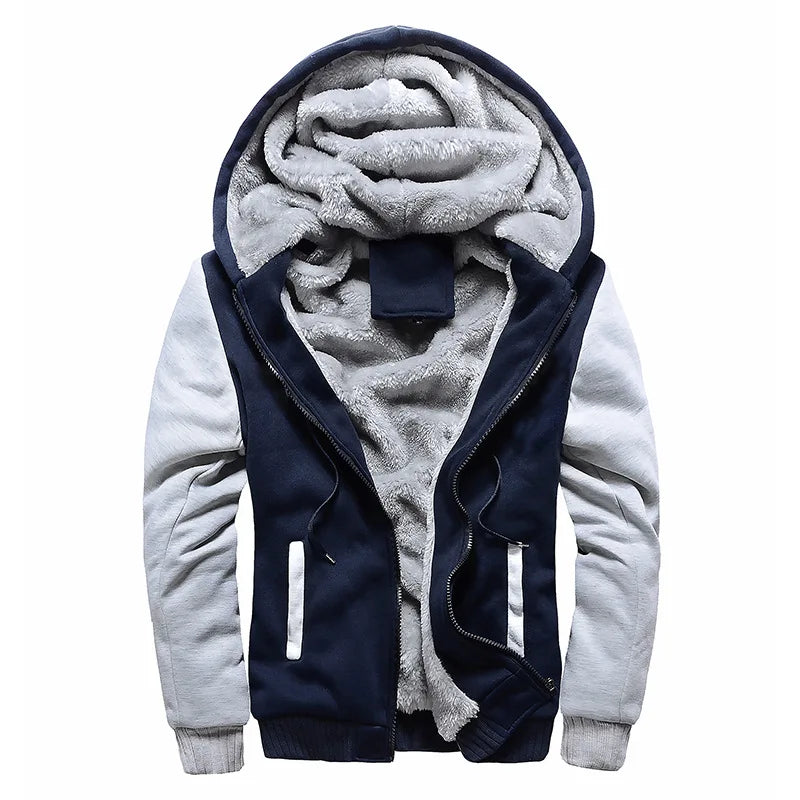 Chaqueta gruesa de camuflaje con capucha para hombre, plumífero polar de manga larga, informal, ropa de calle, invierno