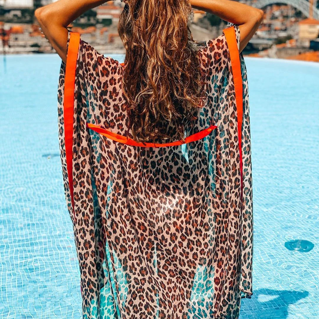 Blue Eyes Bikini Cover-Up, Tuniques de plage, Long Kaftan, Robe de plage, Sarong, Maillots de bain