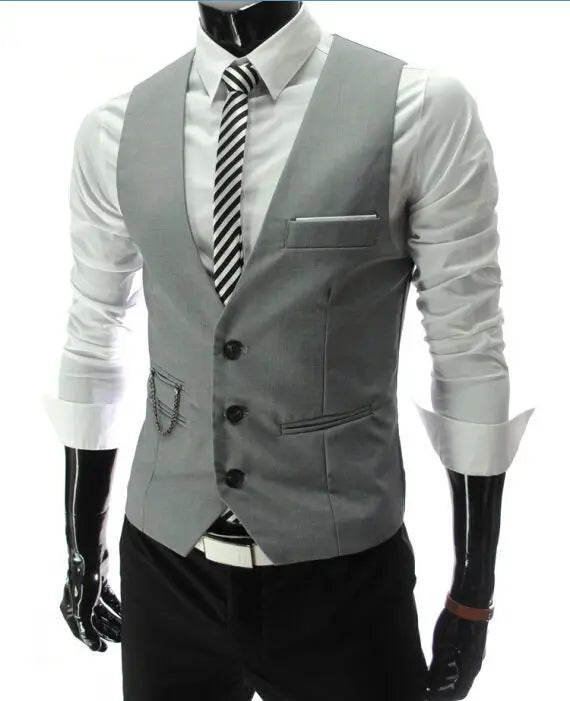 Gilet de Costume Homme Slim Fit M-7XL Nouvelle Collection 2026 – Gilet Décontracté et Habillé Sans Manches pour Homme