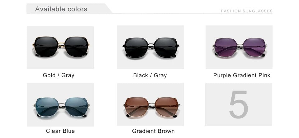 Lunettes de soleil femme style jeune polarisées dégradées — design élégant