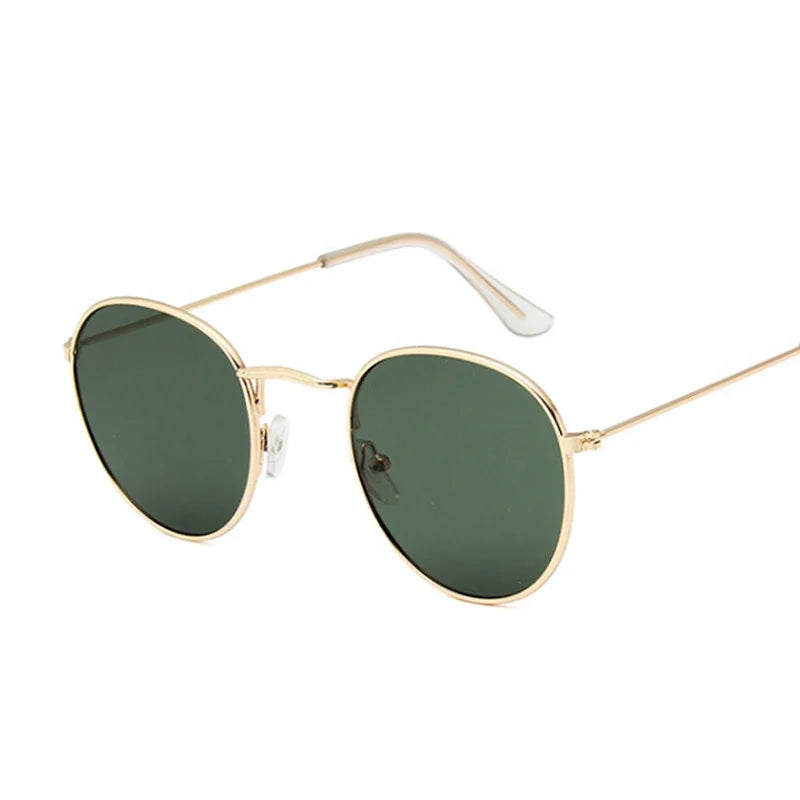 Lunettes de soleil rondes petites pour femmes — classique, rétro, miroir, mode, nuances