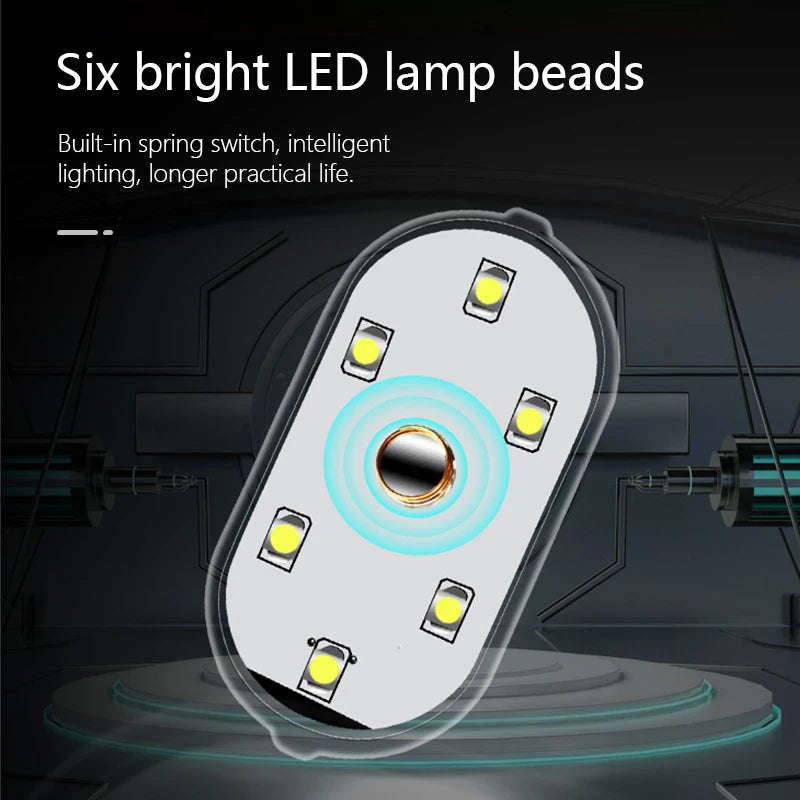 BLALION-Luces táctiles LED inalámbricas para coche, iluminación interior magnética, plafón de techo, lámpara de lectura, lámpara de puerta automática, carga por USB, 5V