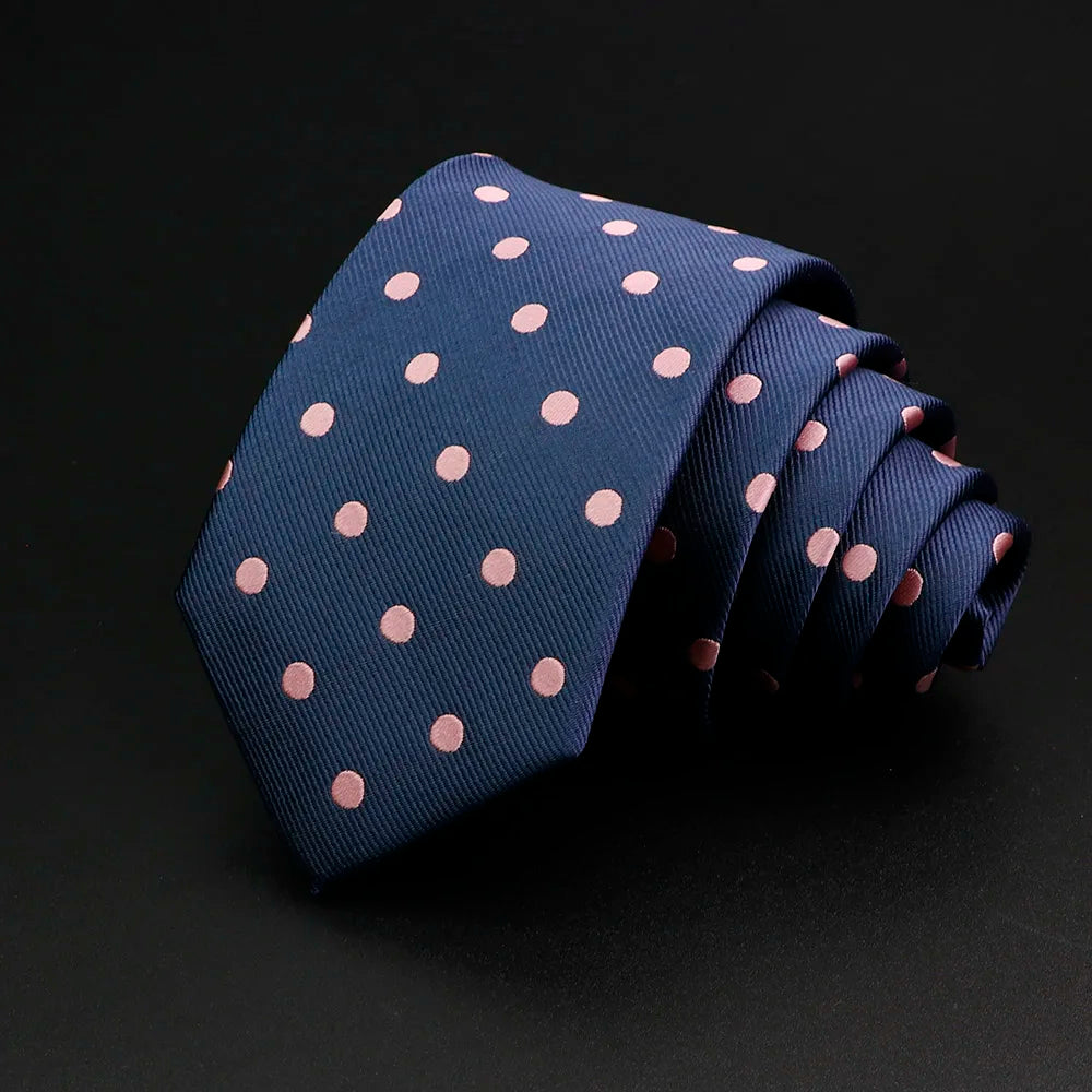 Nouvelle cravate pour hommes classique rayure 7 cm Jacquard rouge bleu vert cravate usage quotidien cravate robe de soirée de mariage accessoires cadeau pour homme