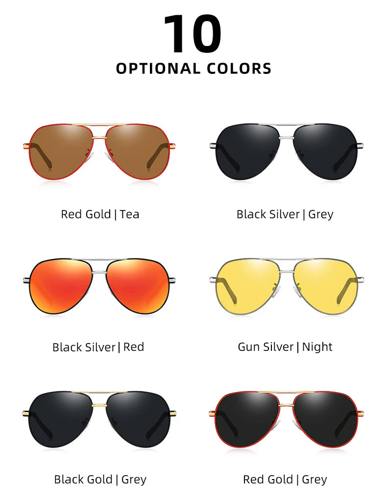 Lunettes de soleil photochromiques homme polarisées — jour/nuit, caméléon, anti-éblouissement, UV