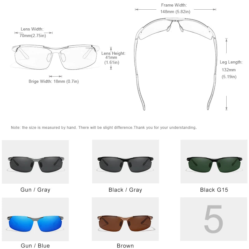 Lunettes de soleil polarisées — protection UV400, monture légère, hommes et femmes