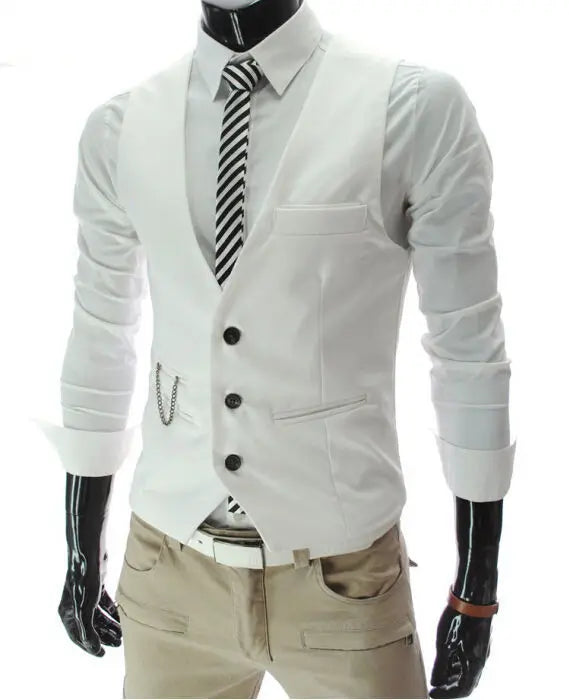Gilet de Costume Homme Slim Fit M-7XL Nouvelle Collection 2026 – Gilet Décontracté et Habillé Sans Manches pour Homme