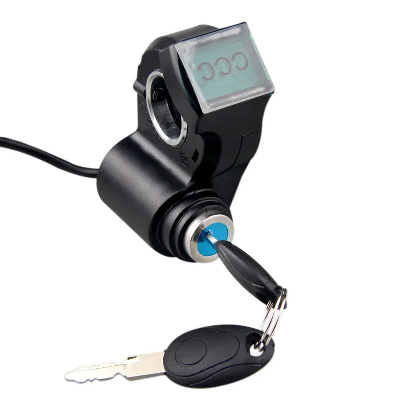 Electric Bike Thumb Throttle Voltmeter, Battery Voltage Digital Switch, Power Key Lock, E-bike Accessories