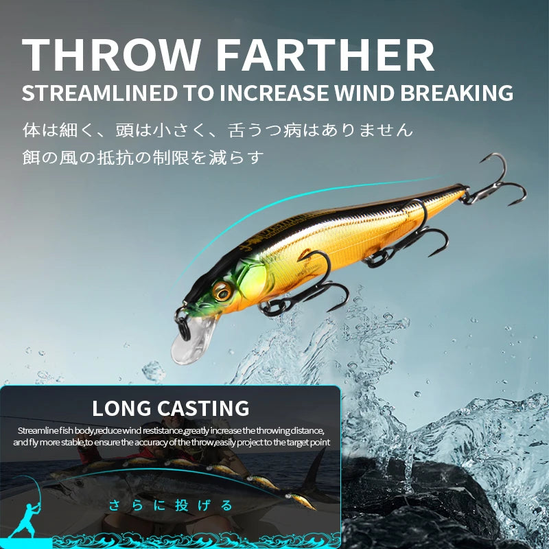 BEARKING 9.8 cm 10g SP plongée 2.1 m professionnel vairon Wobbler leurres de pêche qualité jerkbaits appât artificiel prédateur s'attaque