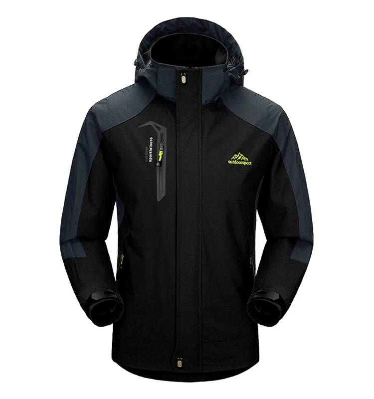 TRVLWEGO Camping randonnée veste hommes automne Sports de plein air manteaux escalade Trekking coupe-vent voyage imperméable vestes noir