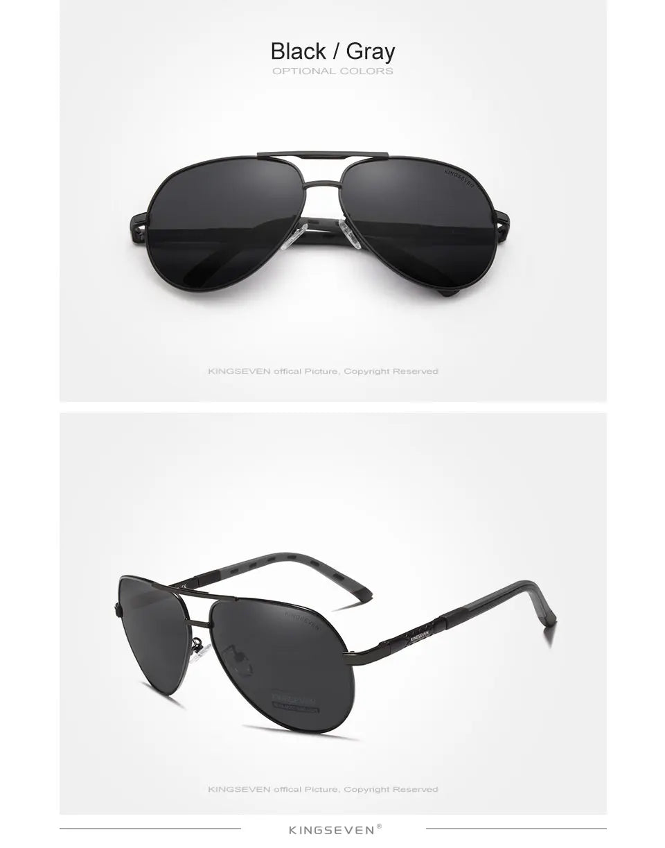 Lunettes de soleil homme vintage aluminium polarisées — classique, revêtement miroir, conduite