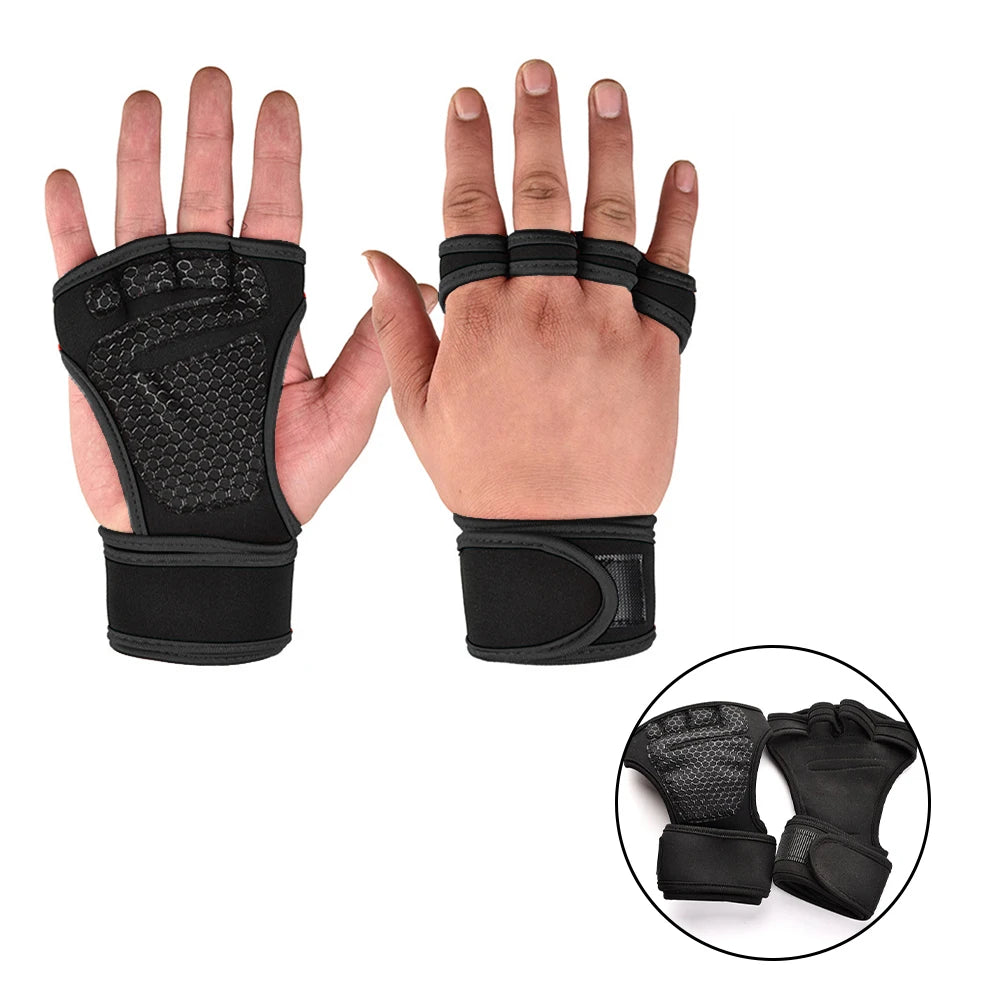 Men's and Women's Sports Training Gloves, Workout Gloves, Fitness, Bodybuilding, Weightlifting, Gymnastics, Hand, Wrist, Palm Protection