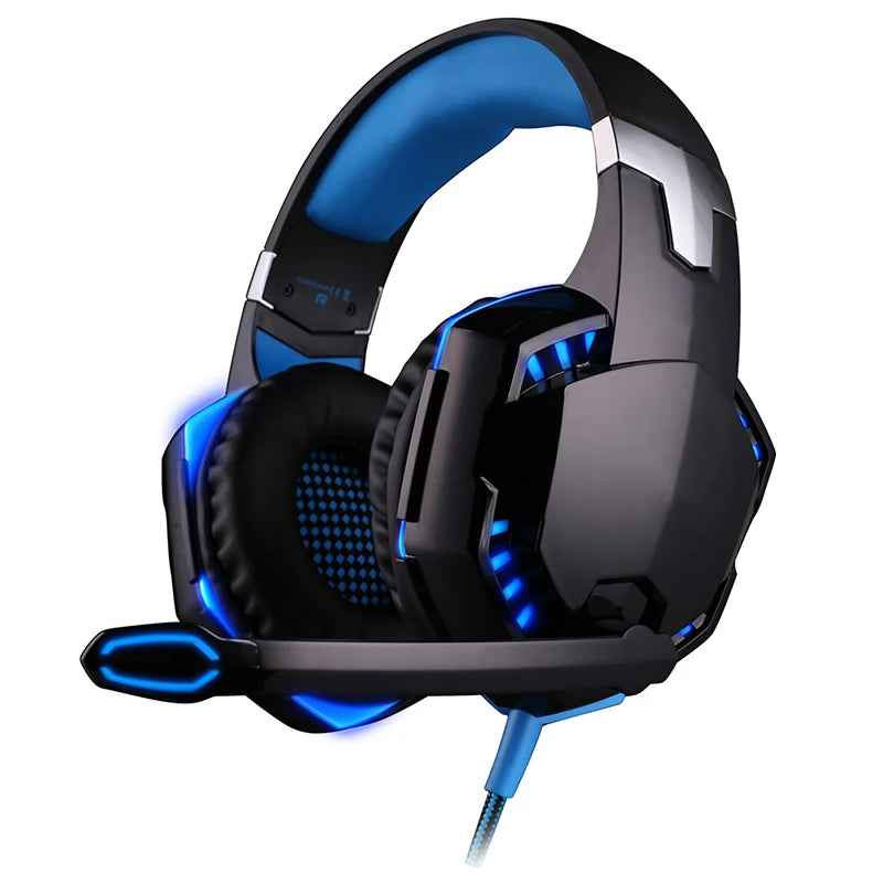 Casque de jeu stéréo basse avec micro, casque filaire pour PC, ordinateur, machine de jeu, joueur