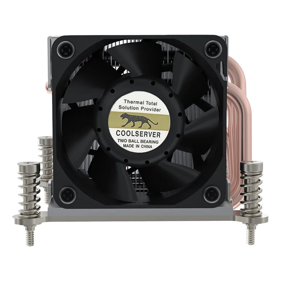 COOLSERVER R63 4 Heatpipe 2U Refroidisseur de processeur de serveur Ventilateur de refroidissement pour ordinateur de bureau pour Intel LGA2011 1700 115X AMD AM4
