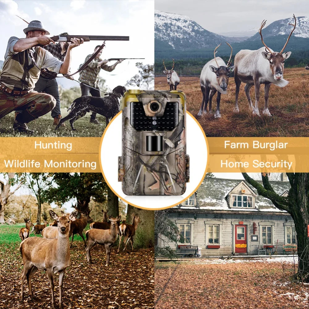 Caméra de suivi des sentiers en direct WIFI 4K 30MP APP contrôle Bluetooth caméras de chasse Vision nocturne WIFI900PRO Surveillance de la faune
