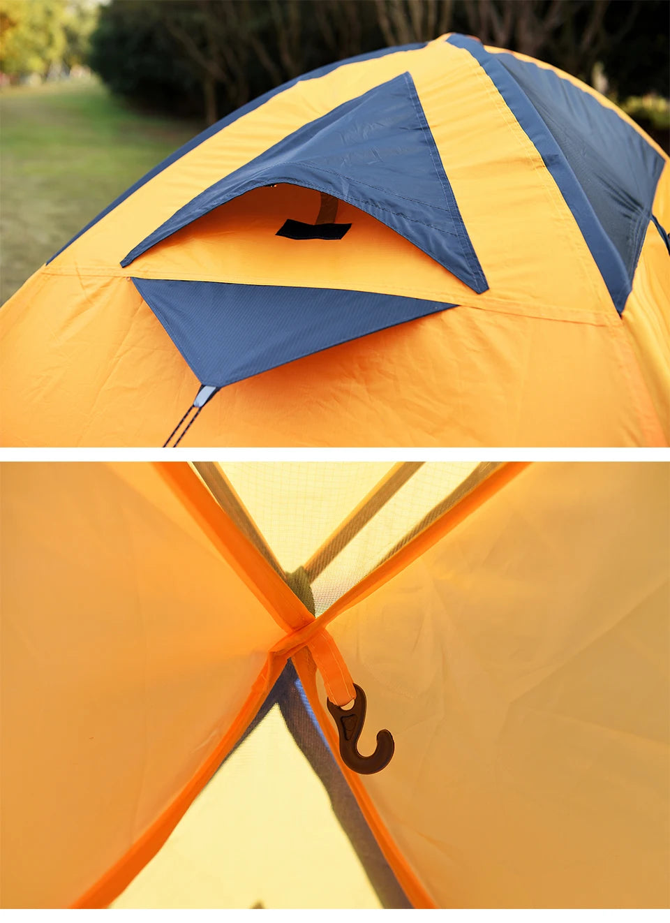 Widesea – tente de Camping touristique pour 2 personnes, plein air, 4 saisons, tige en aluminium avec jupe neige