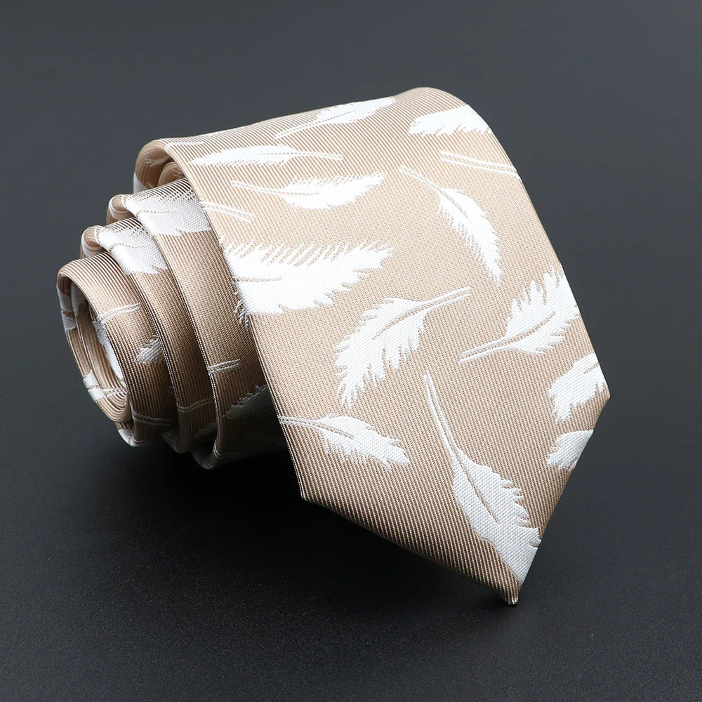 Nouveauté hommes cravate florale plume wapiti motif géométrique rouge bleu cravates loisirs affaires usage quotidien cravate cadeau de fête de mariage