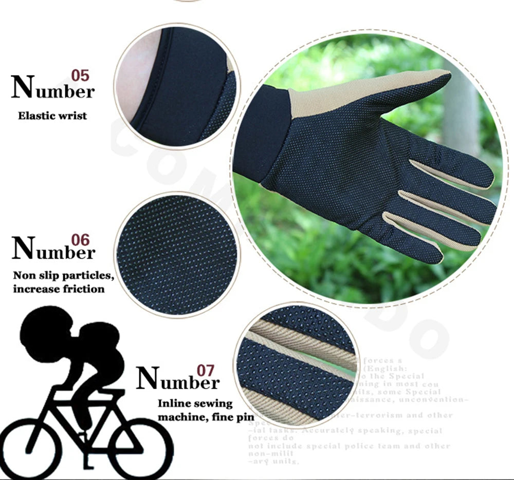 Gants de pêche d'été respirants, gants d'équitation en plein air pour hommes et femmes, légers, antidérapants, doigt complet, sans doigts