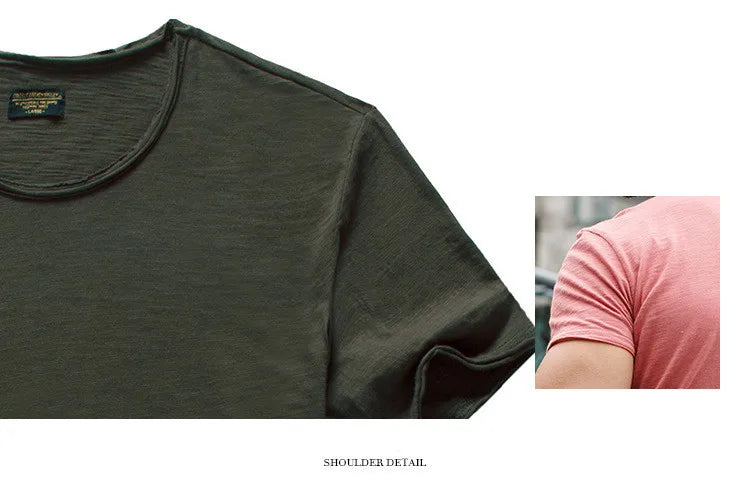 100% coton hommes T-shirt décontracté doux Fitness été mince T-shirts hommes vêtements de maison col rond à manches courtes solide T-shirt pour hommes