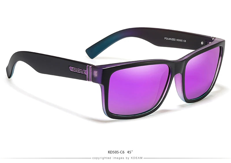 Lunettes de soleil sport polarisées — couleurs choquantes, conduite extérieur, photochromiques, avec boîte