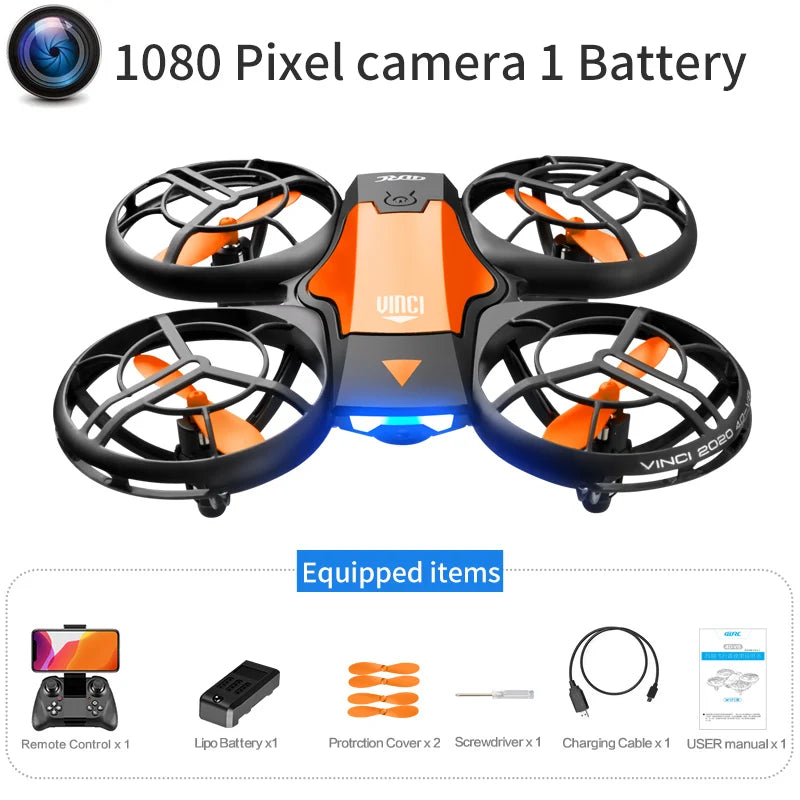 V8 nuevo Mini Dron 4k profesional HD 1080P cámara gran angular WiFi FPV RC Dron altura mantener Drones helicóptero juguetes para niños 4DRC