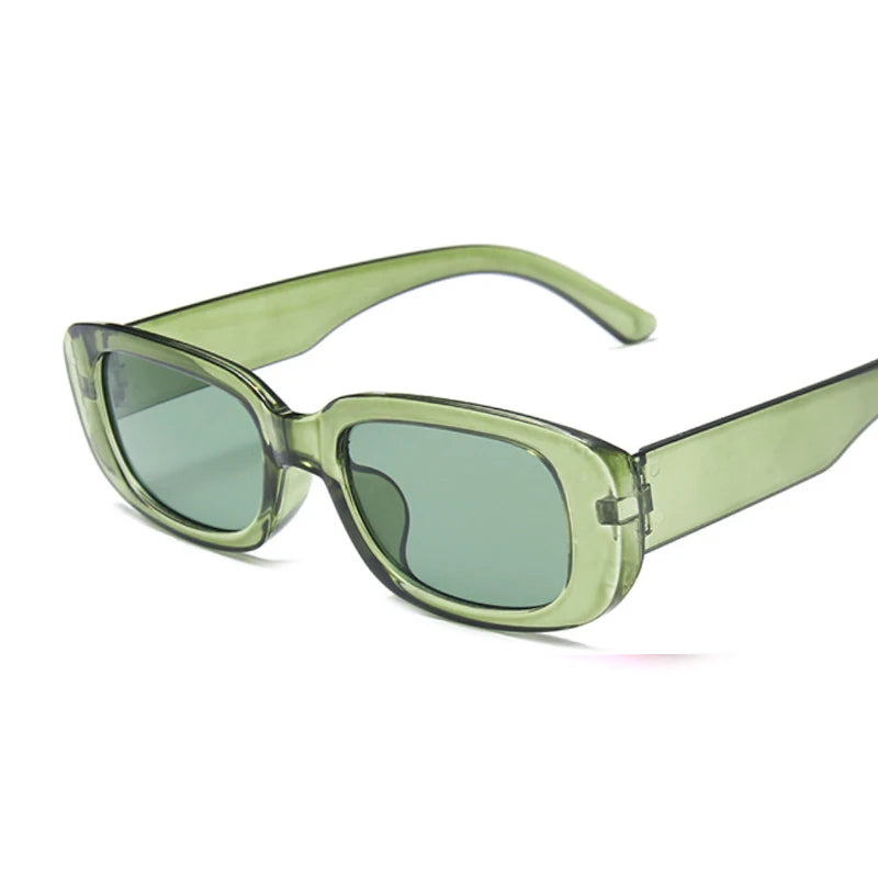 Lunettes de soleil carrées pour femmes — voyage, petit rectangle, mode, rétro, 2021