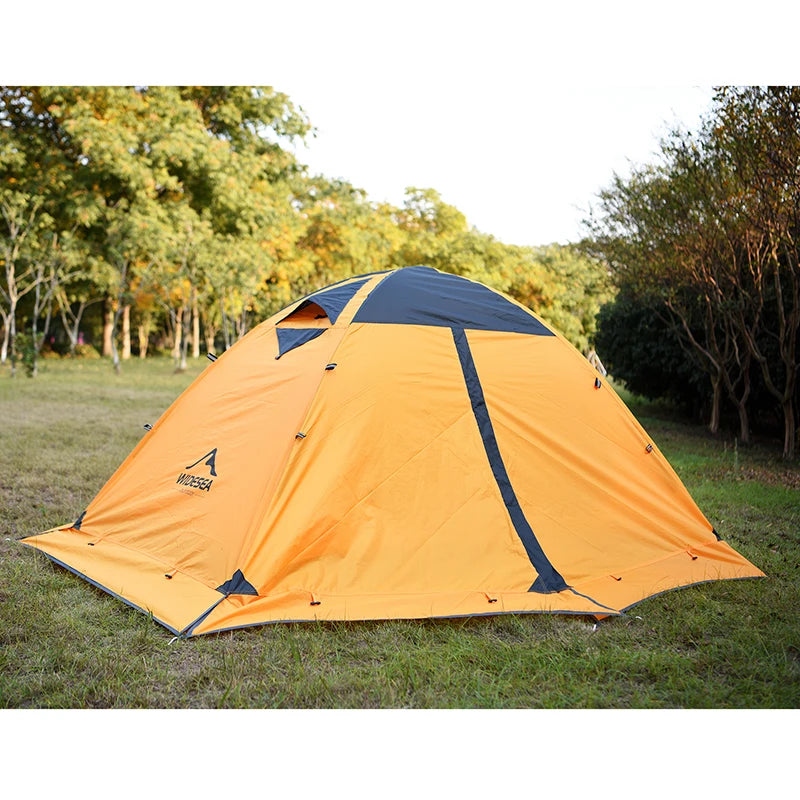 Widesea – tente de Camping touristique pour 2 personnes, plein air, 4 saisons, tige en aluminium avec jupe neige