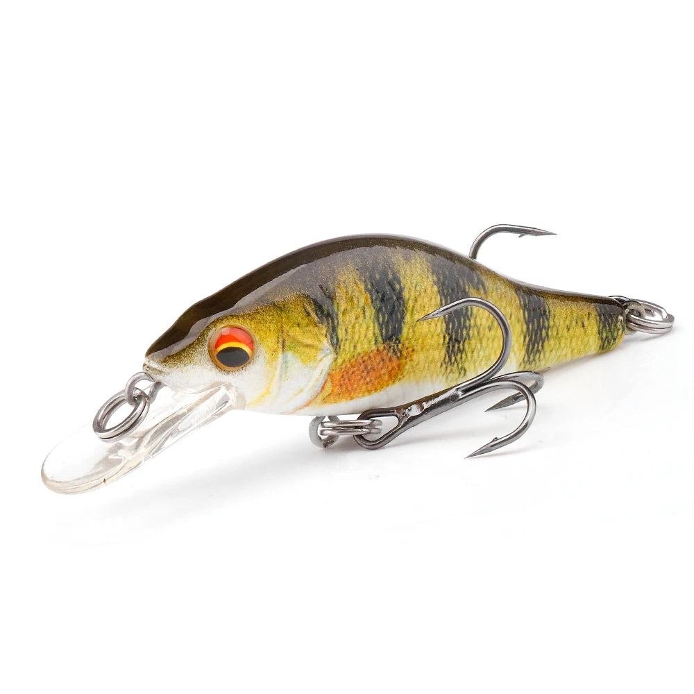 GOBASS 50/70/90mm manivelle leurre de pêche vairon noir filature leurres pour la pêche flottant Wobbler pour brochet japon appât artificiel