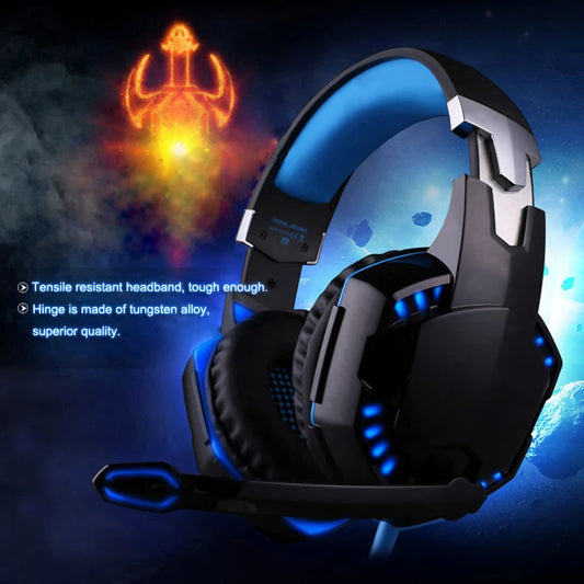 Casque de jeu stéréo basse avec micro, casque filaire pour PC, ordinateur, machine de jeu, joueur