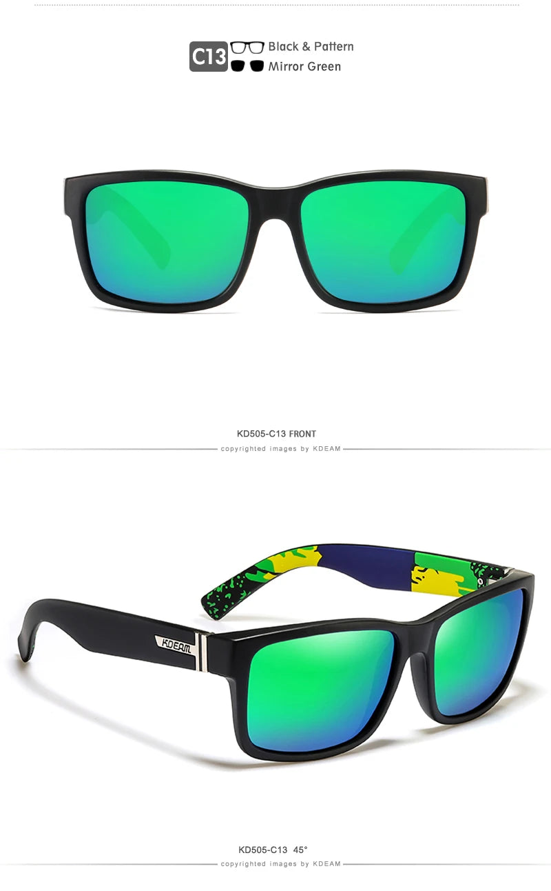 Lunettes de soleil sport polarisées — couleurs choquantes, conduite extérieur, photochromiques, avec boîte